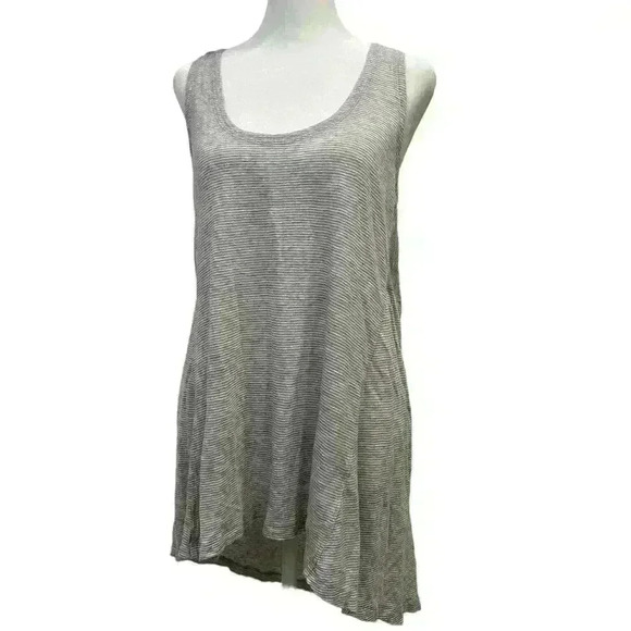 EILEEN FISHER STRIPED LINEN RACE BACK TANK TOP SIZE M - Picture 7 of 10